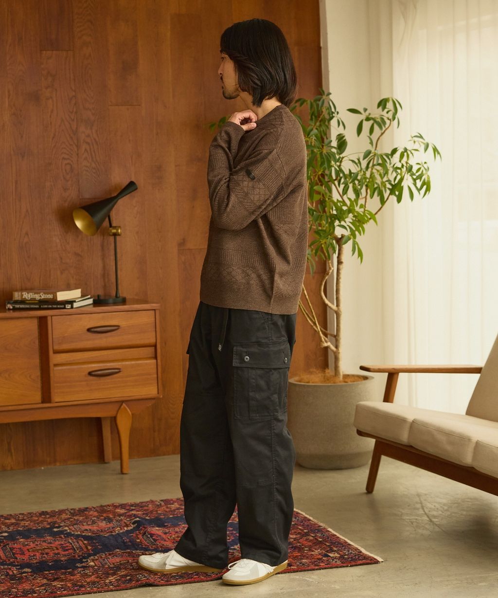 THE CRAFT CREW PRODUCTS 幾何菱格條紋圓領立體Jacquard針織上衣_20