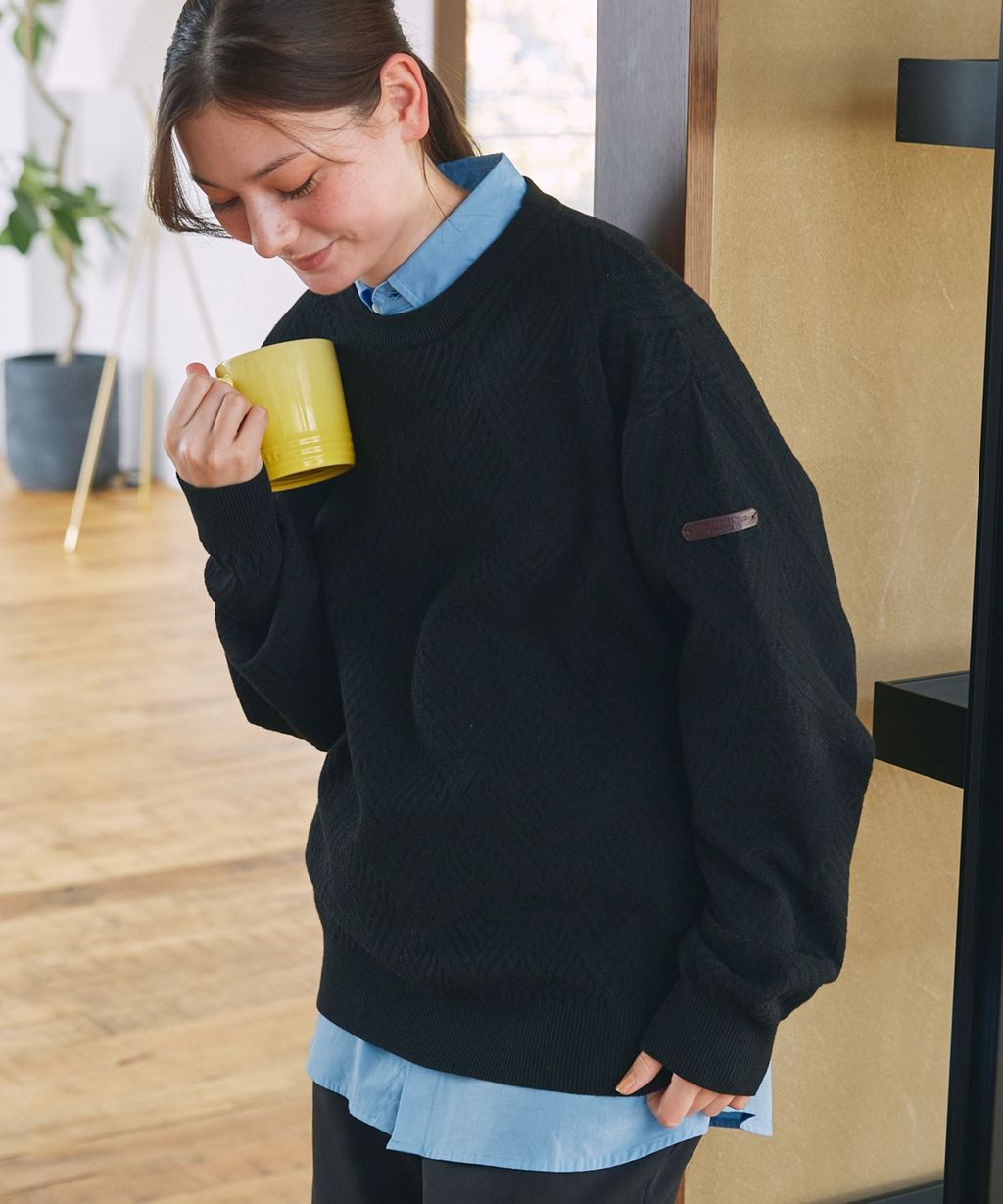 THE CRAFT CREW PRODUCTS 幾何菱格條紋圓領立體Jacquard針織上衣_33