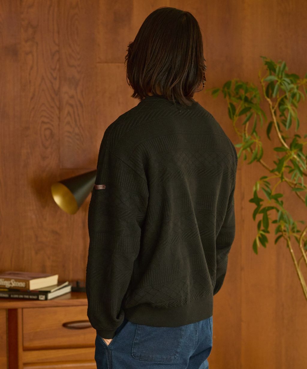 THE CRAFT CREW PRODUCTS 幾何菱格條紋圓領立體Jacquard針織上衣_50