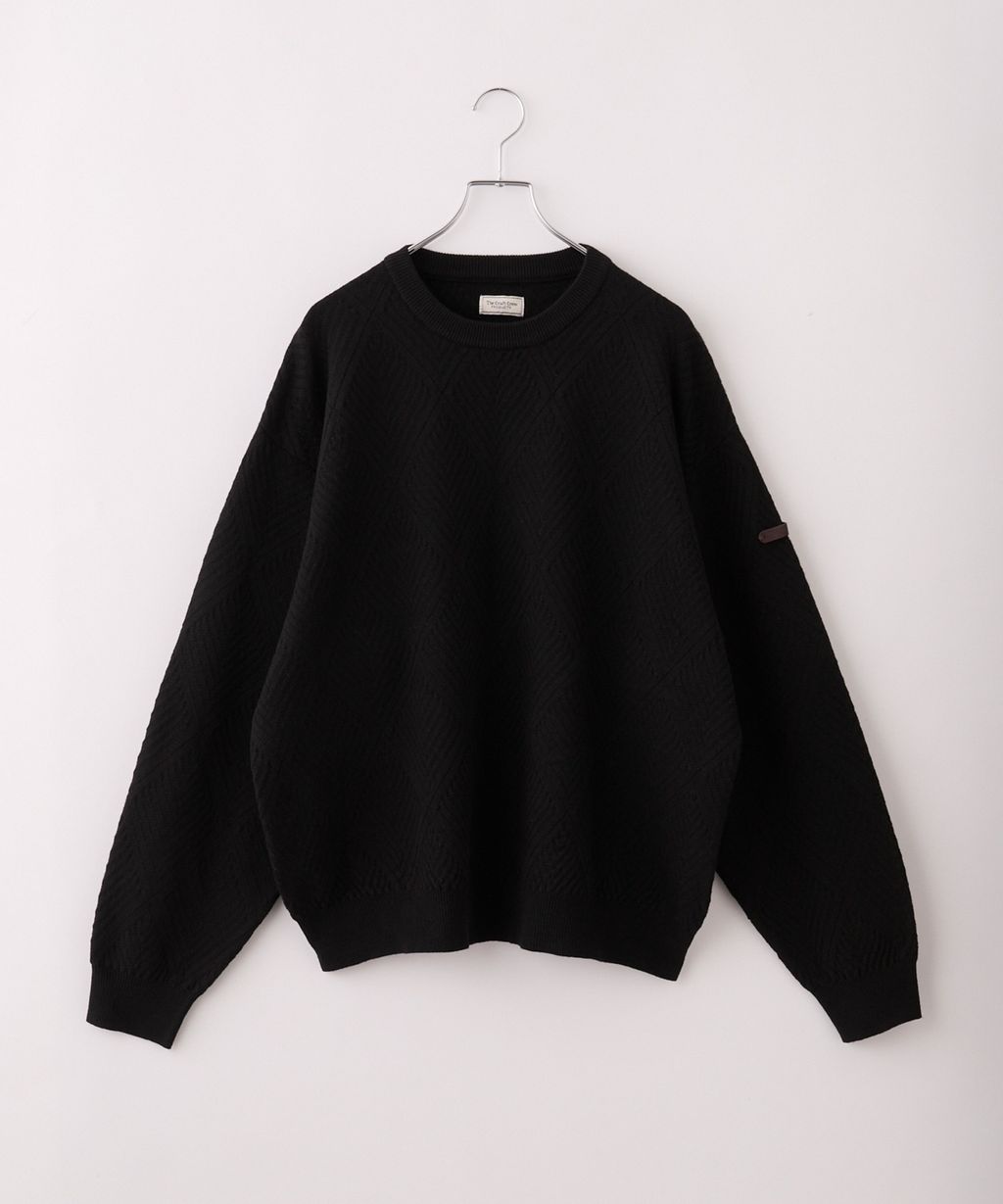 THE CRAFT CREW PRODUCTS 幾何菱格條紋圓領立體Jacquard針織上衣_51