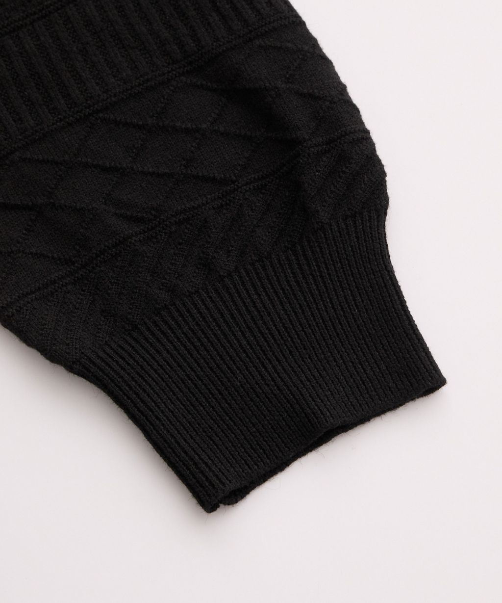 THE CRAFT CREW PRODUCTS 幾何菱格條紋圓領立體Jacquard針織上衣_68