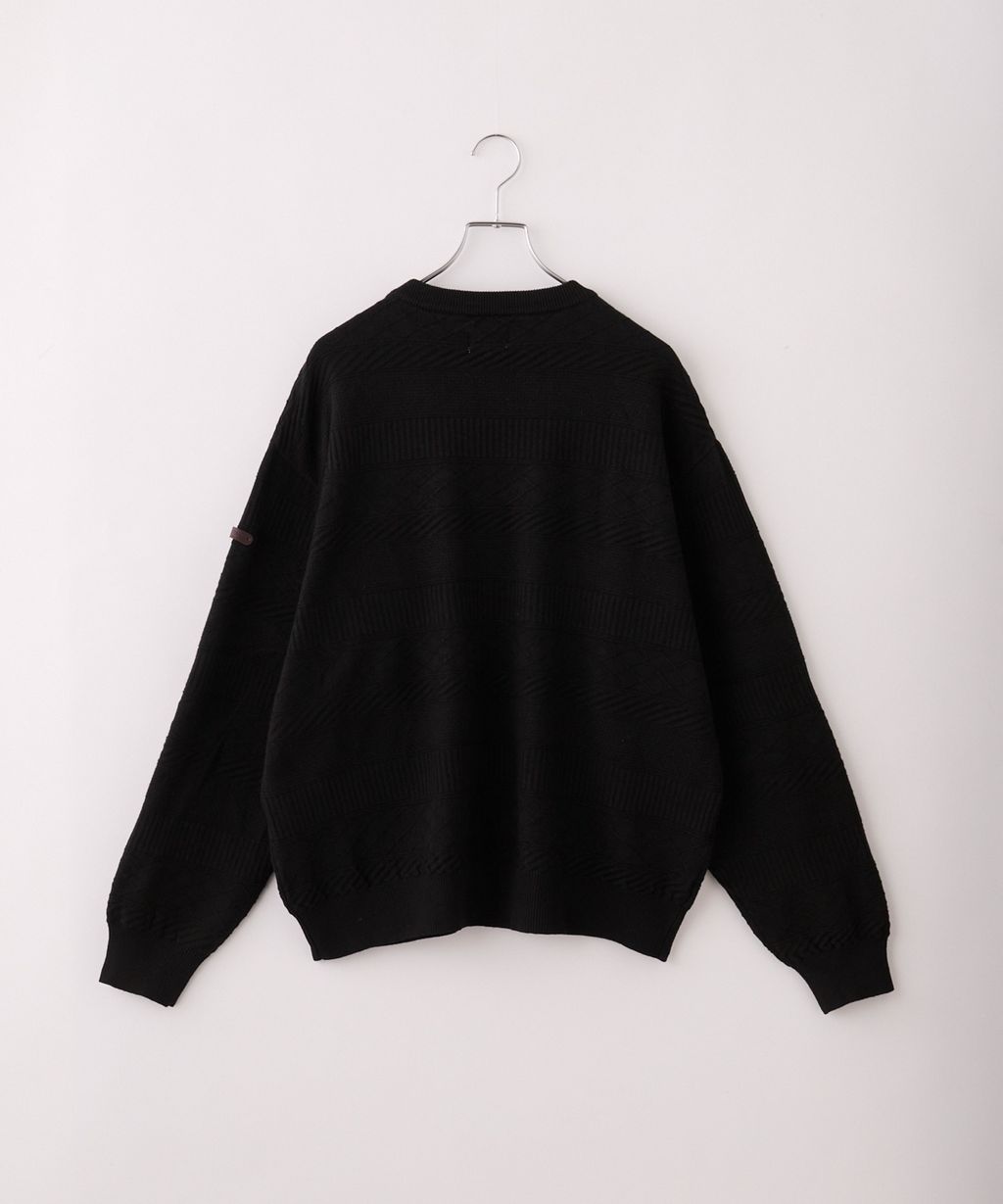 THE CRAFT CREW PRODUCTS 幾何菱格條紋圓領立體Jacquard針織上衣_64