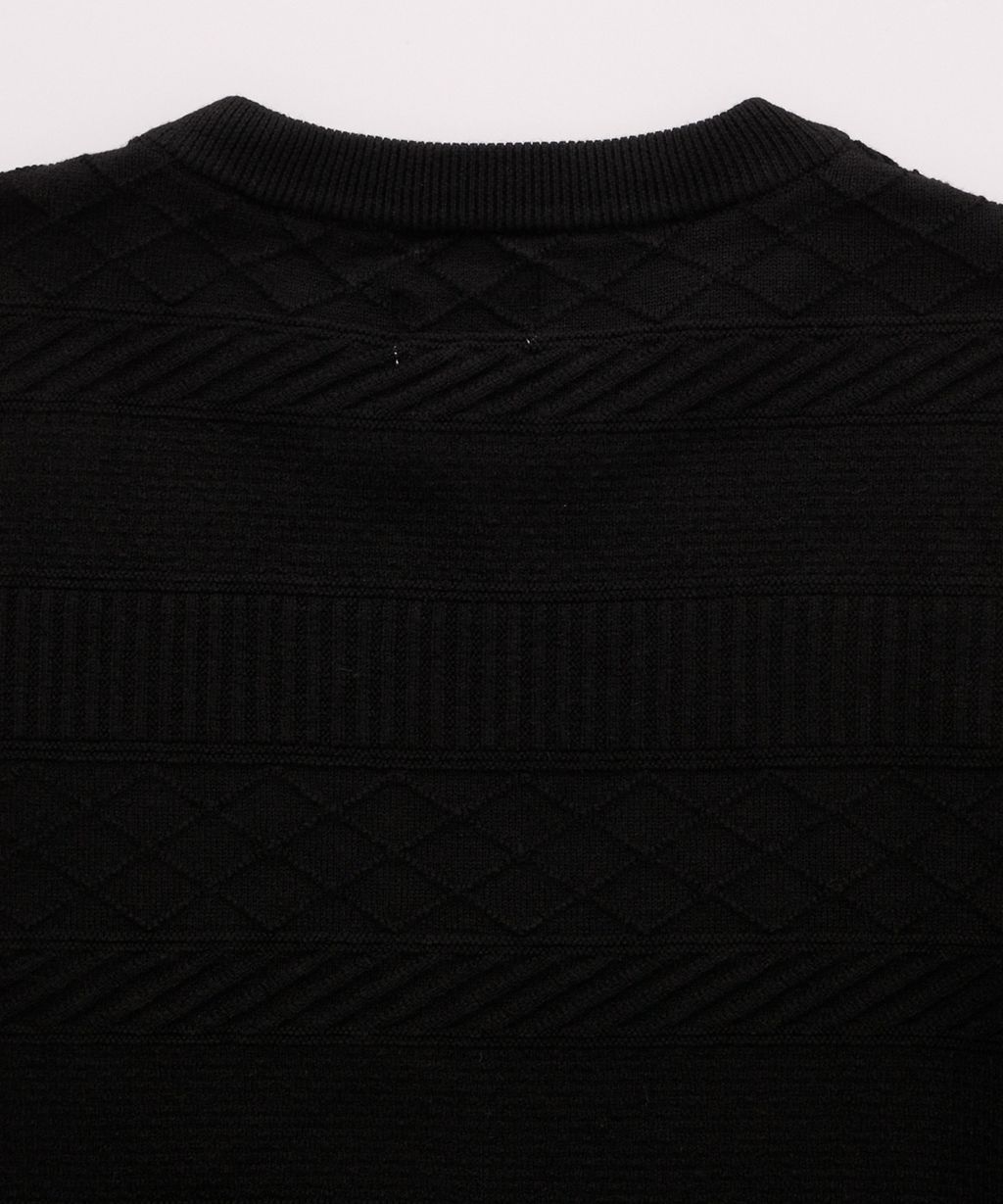 THE CRAFT CREW PRODUCTS 幾何菱格條紋圓領立體Jacquard針織上衣_66