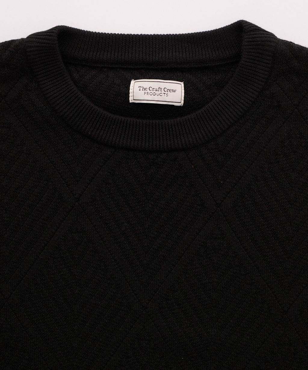 THE CRAFT CREW PRODUCTS 幾何菱格條紋圓領立體Jacquard針織上衣_53