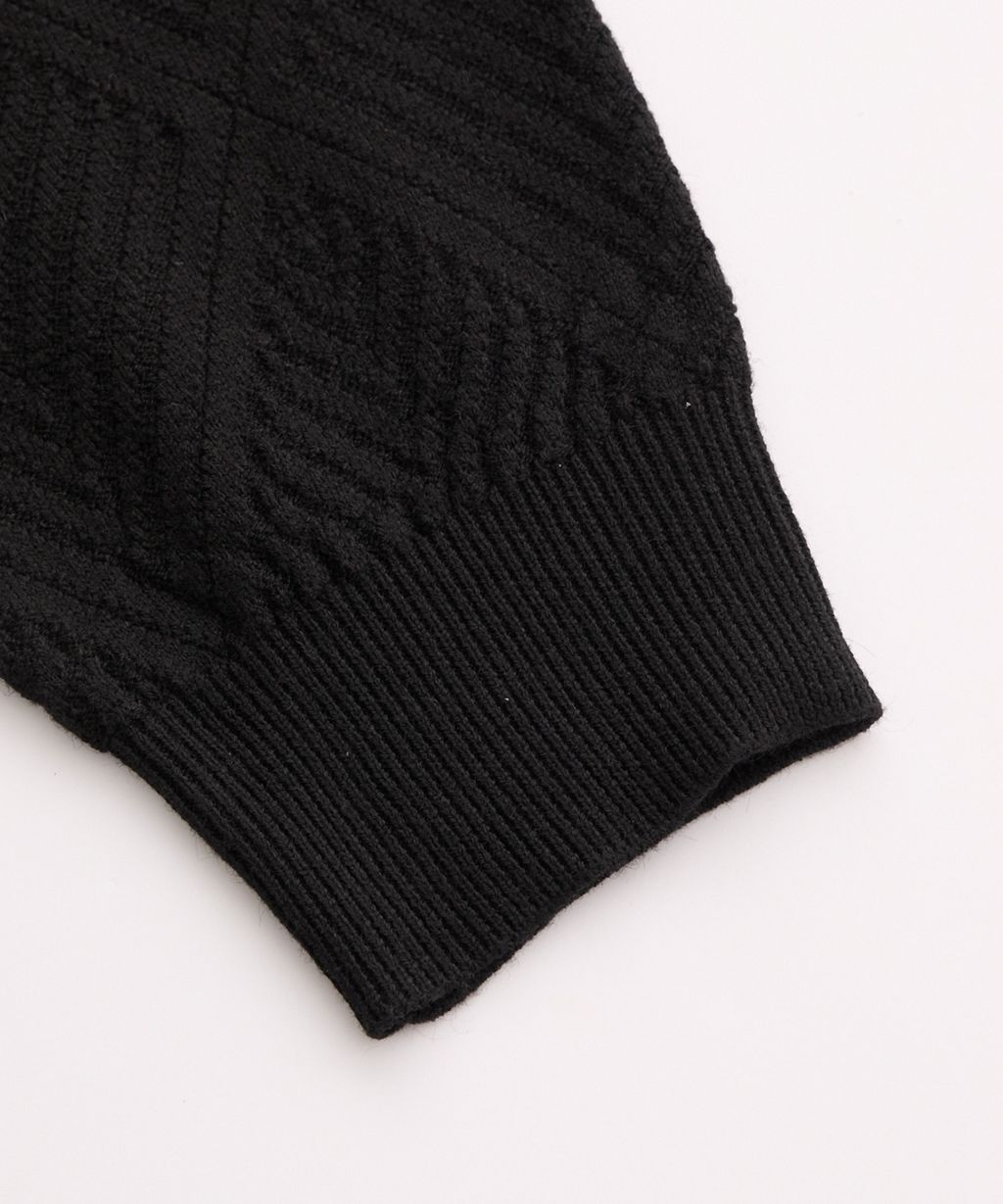 THE CRAFT CREW PRODUCTS 幾何菱格條紋圓領立體Jacquard針織上衣_57