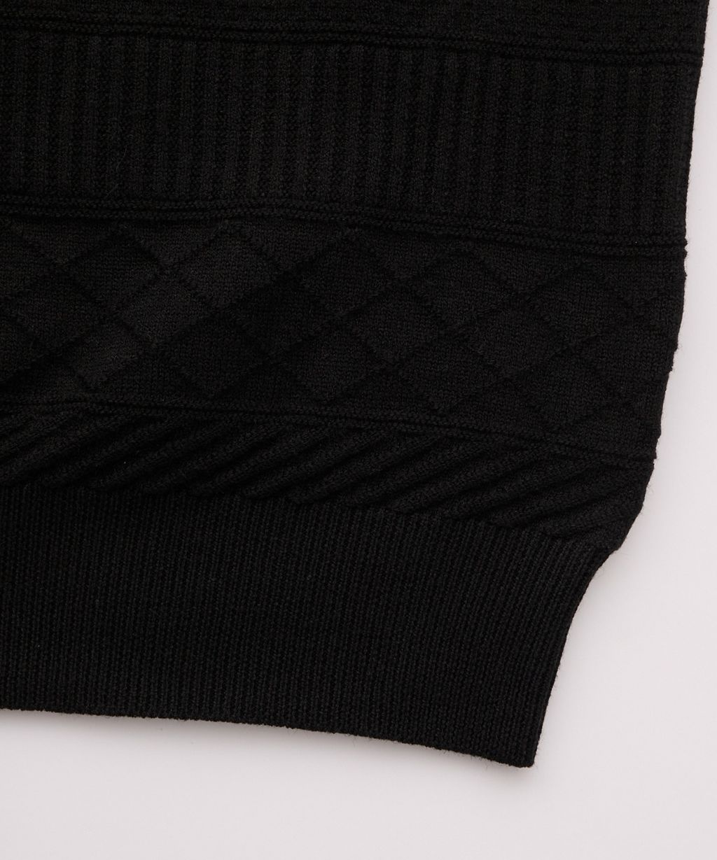 THE CRAFT CREW PRODUCTS 幾何菱格條紋圓領立體Jacquard針織上衣_70