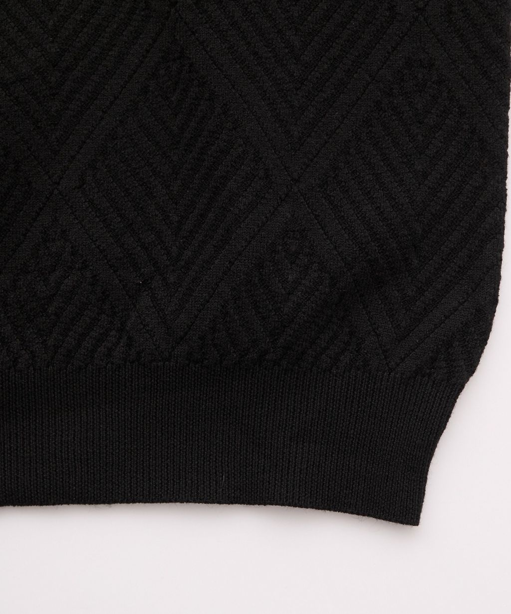 THE CRAFT CREW PRODUCTS 幾何菱格條紋圓領立體Jacquard針織上衣_59