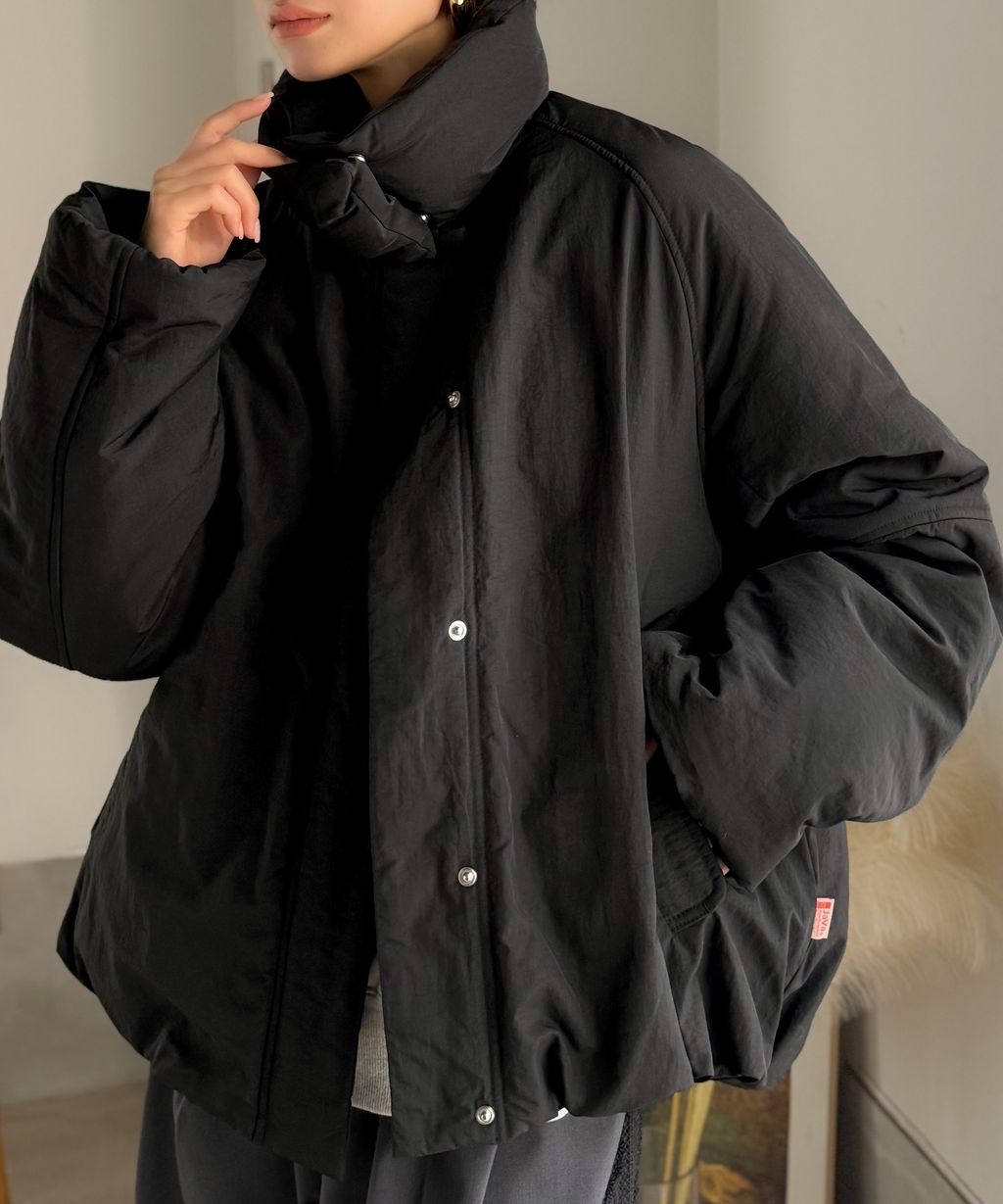 JaVa 可拆式立領2way保暖中棉外套(男女同款)_9