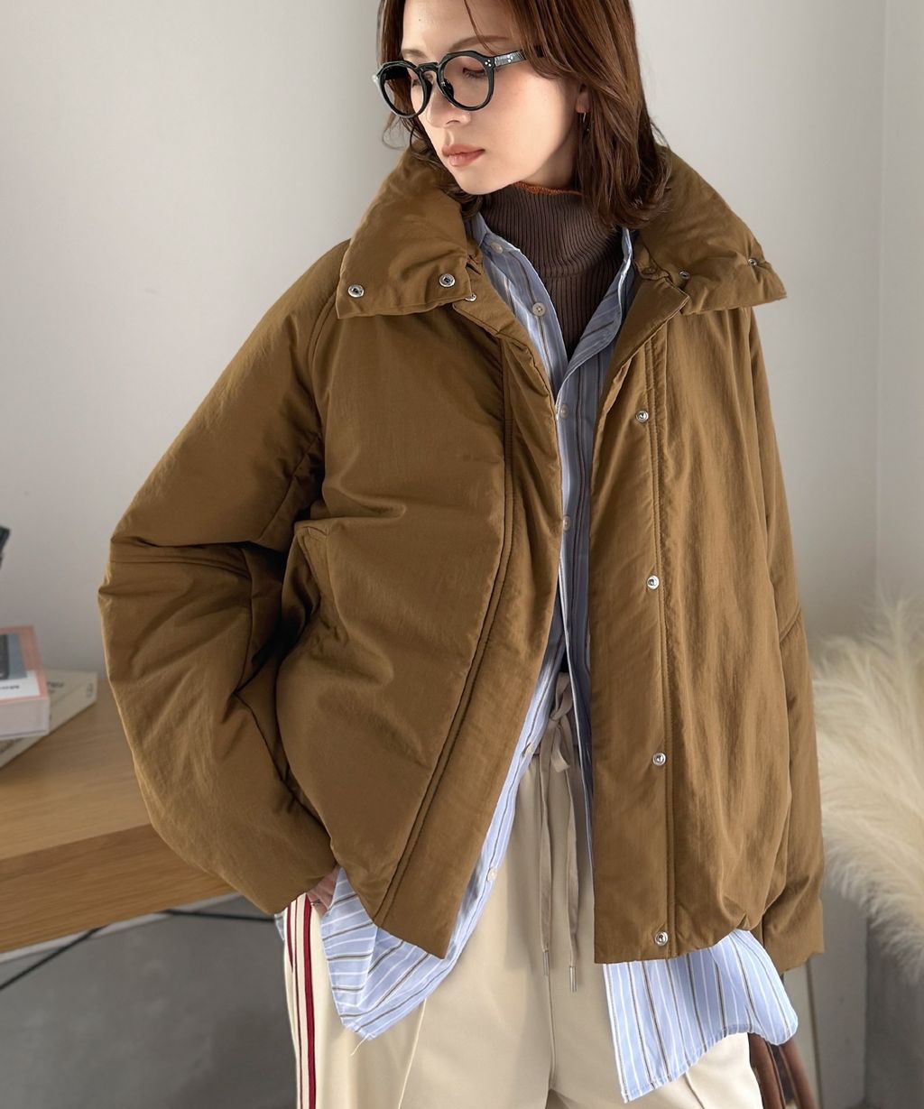 JaVa 可拆式立領2way保暖中棉外套(男女同款)_55