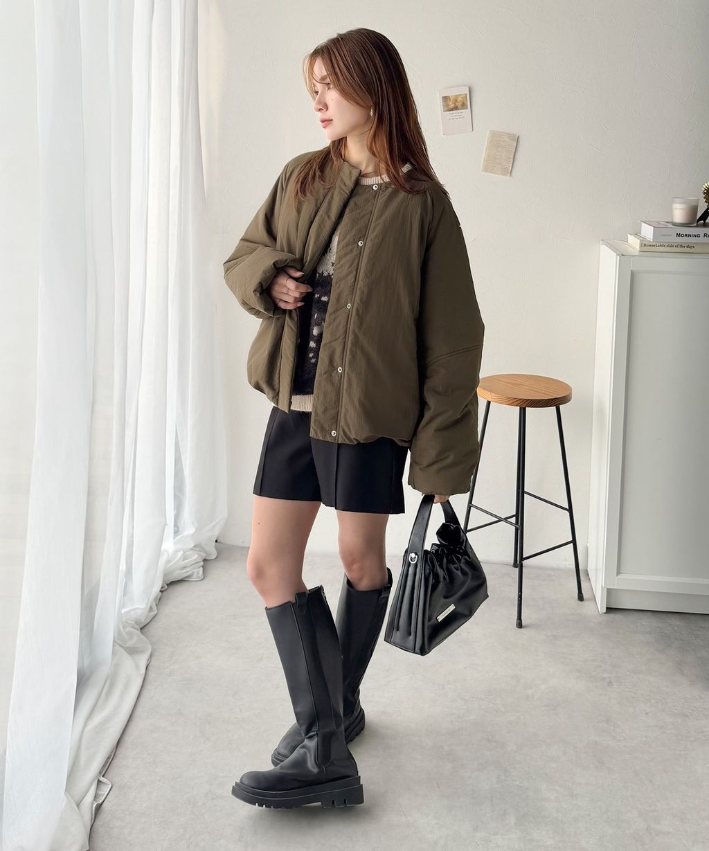 JaVa 可拆式立領2way保暖中棉外套(男女同款)_32