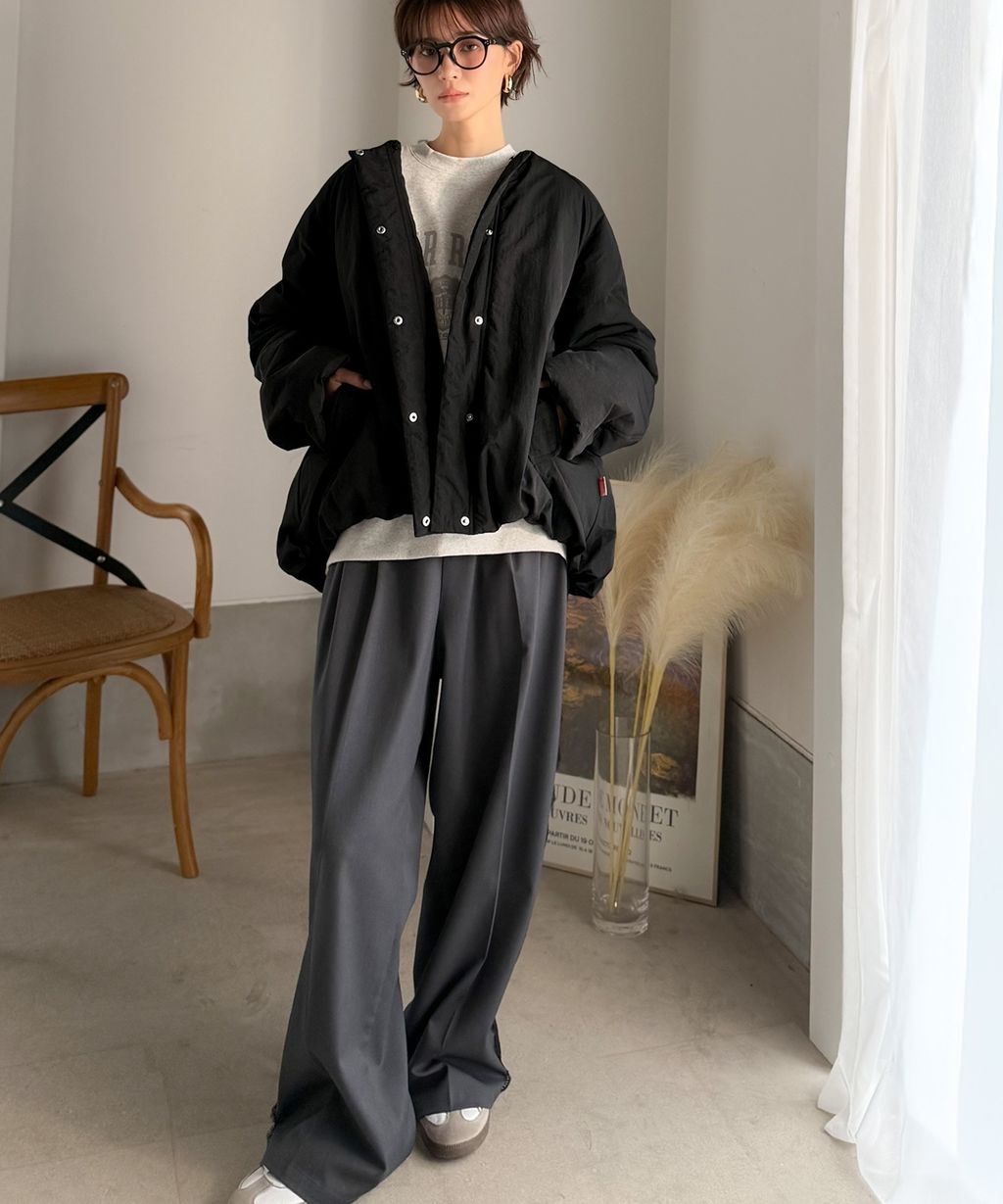 JaVa 可拆式立領2way保暖中棉外套(男女同款)_15