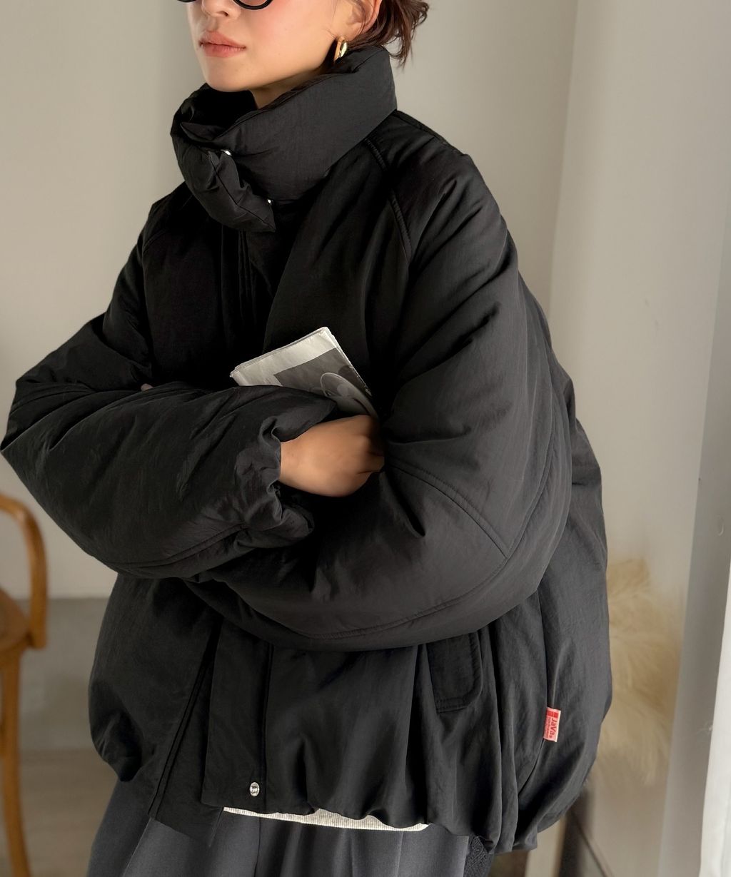 JaVa 可拆式立領2way保暖中棉外套(男女同款)_10