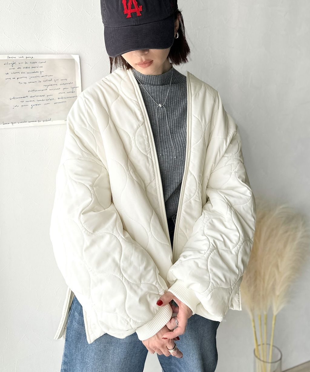 JaVa 縫線格紋輕中棉百搭外套_8