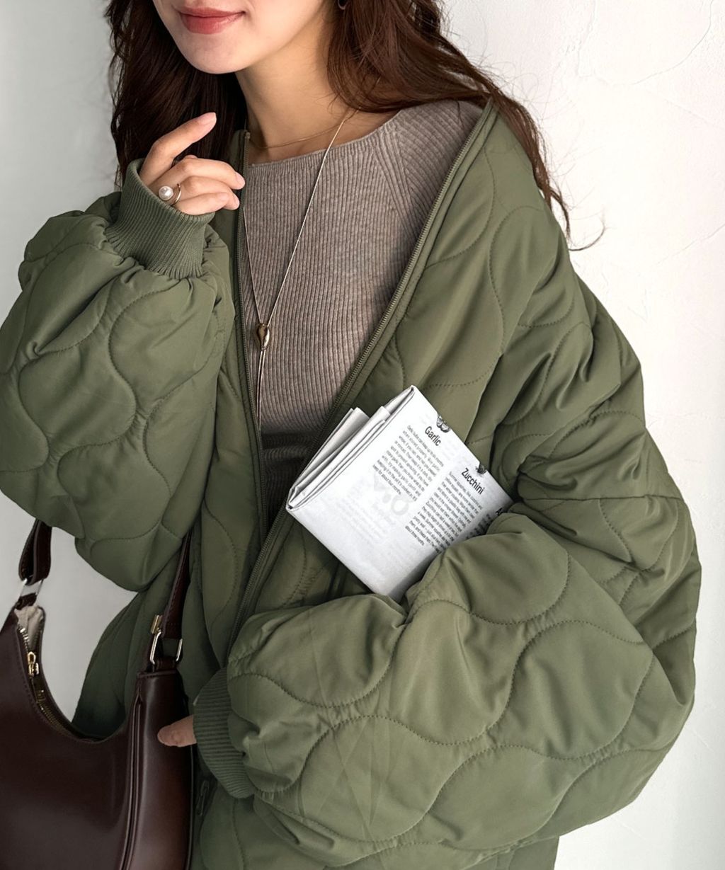 JaVa 縫線格紋輕中棉百搭外套_30