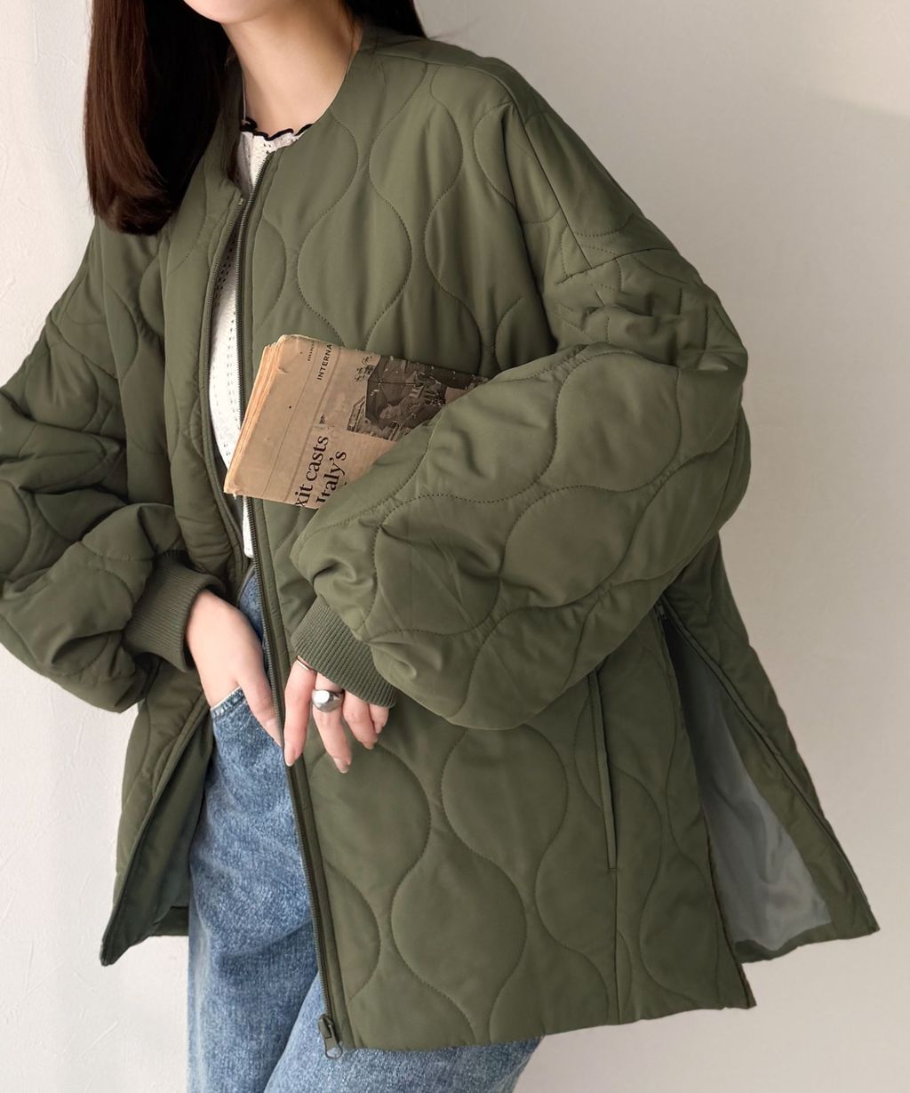 JaVa 縫線格紋輕中棉百搭外套_26