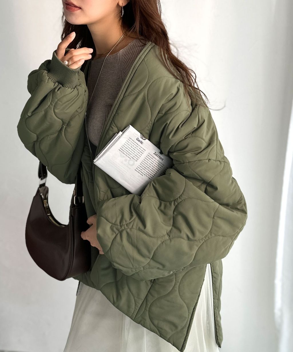 JaVa 縫線格紋輕中棉百搭外套_24