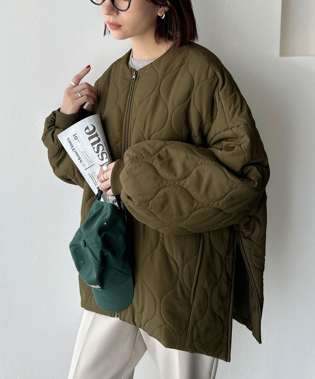 JaVa 縫線格紋輕中棉百搭外套_14