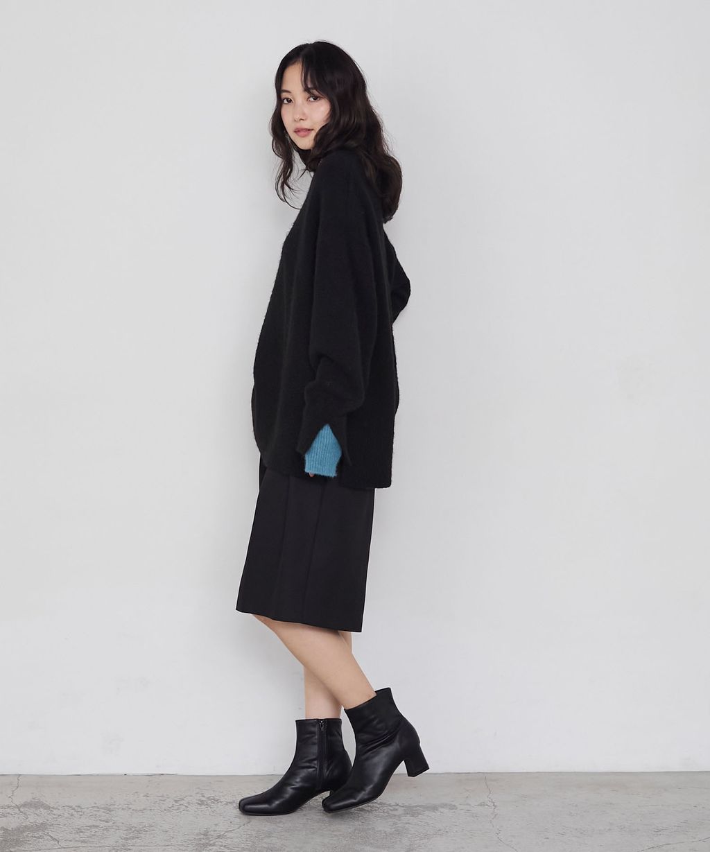 forksy. 假兩件層次感莫克領親膚針織上衣_72