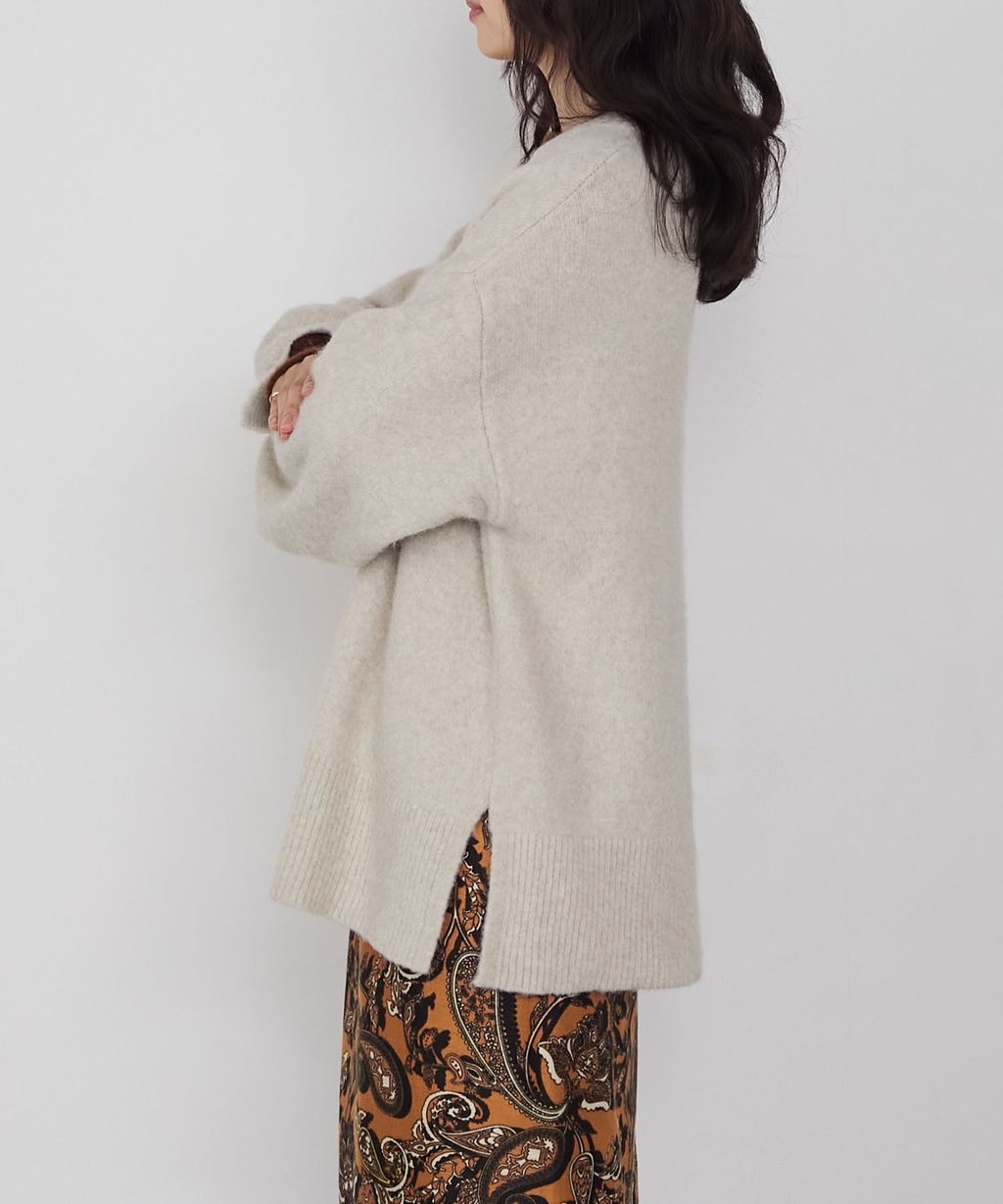 forksy. 假兩件層次感莫克領親膚針織上衣_57