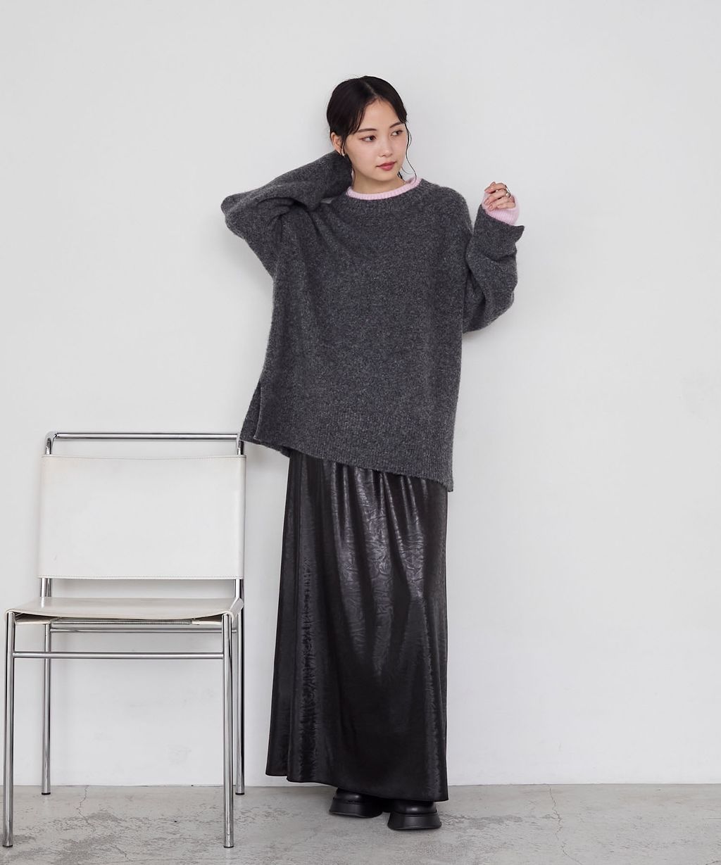 forksy. 假兩件層次感莫克領親膚針織上衣_29