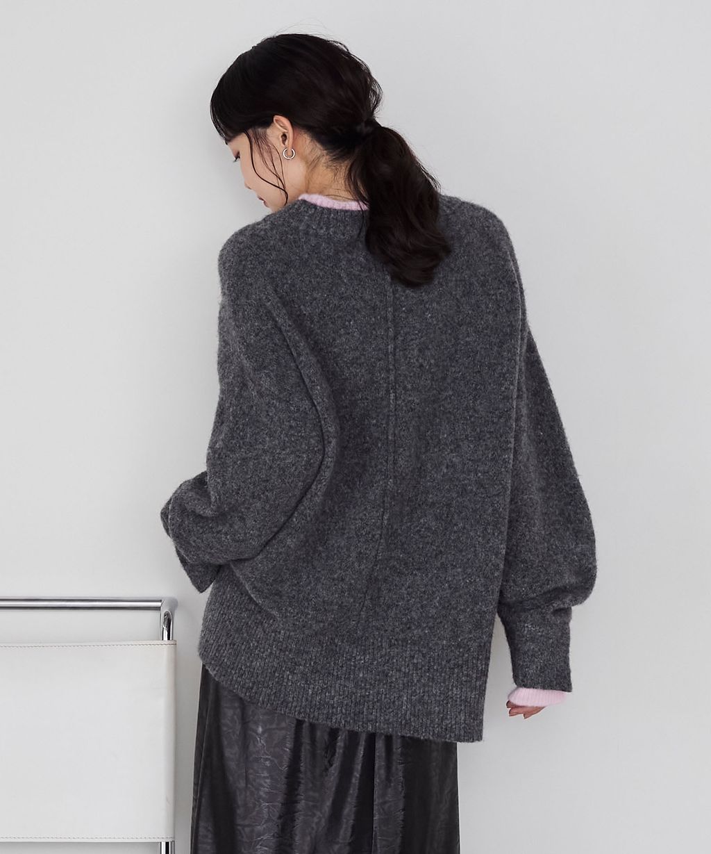 forksy. 假兩件層次感莫克領親膚針織上衣_28