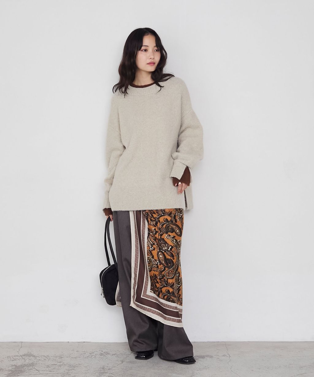 forksy. 假兩件層次感莫克領親膚針織上衣_46