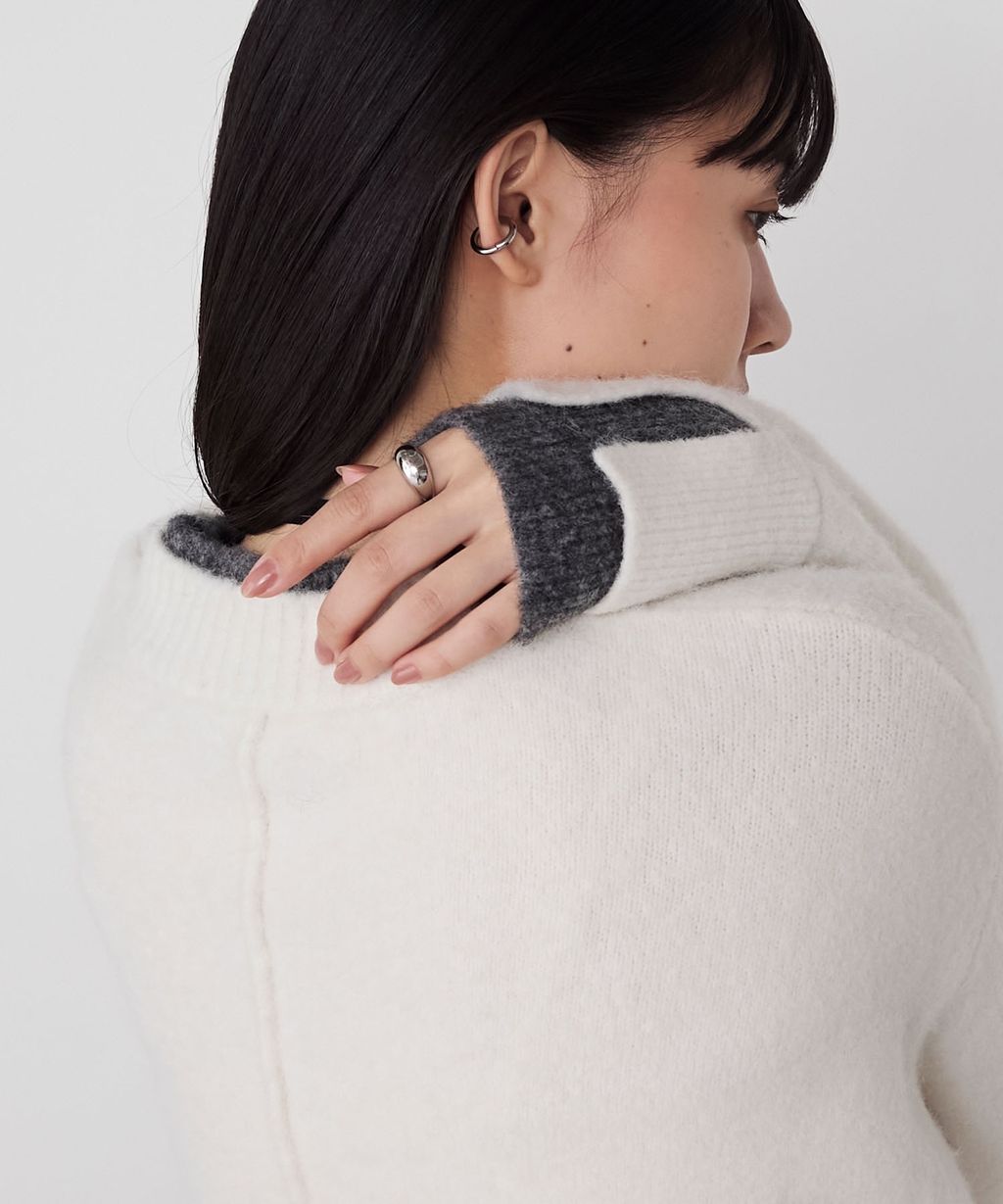 forksy. 假兩件層次感莫克領親膚針織上衣_7