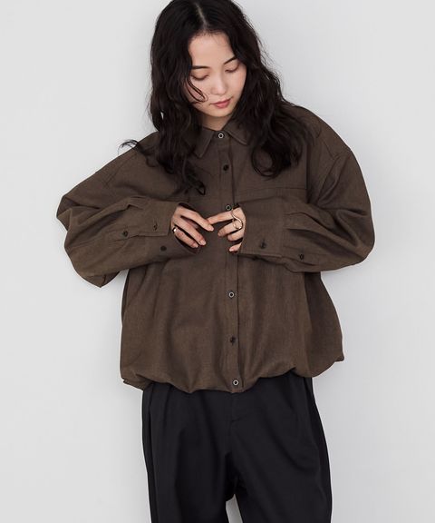 forksy. 立體澎裙下擺短版襯衫外套_1