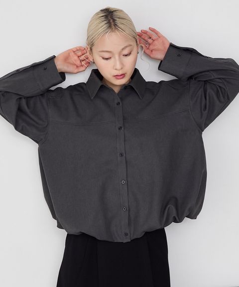 forksy. 立體澎裙下擺短版襯衫外套_6