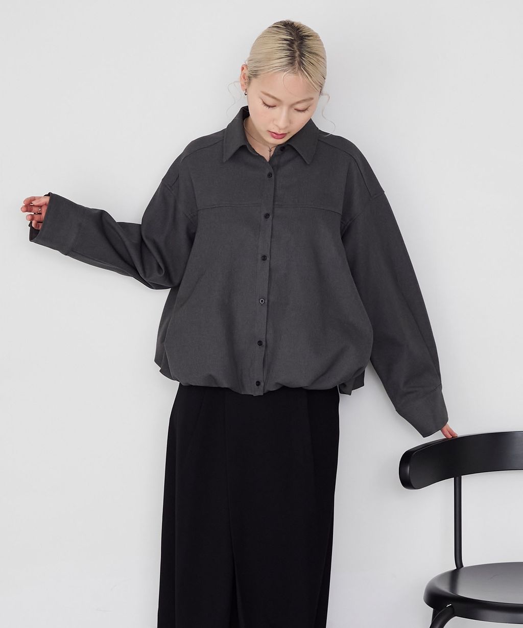 forksy. 立體澎裙下擺短版襯衫外套_7