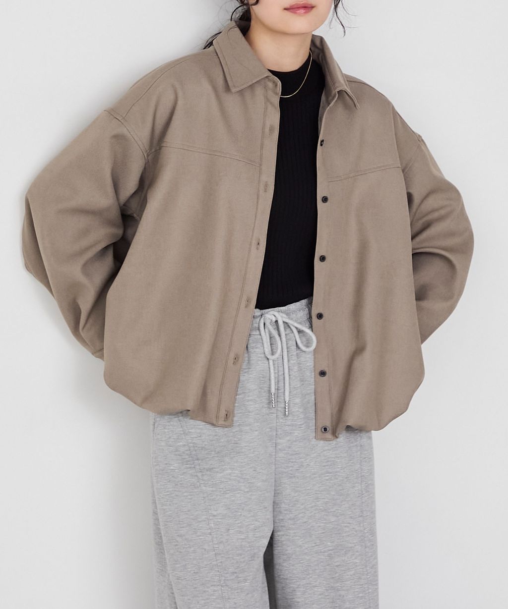 forksy. 立體澎裙下擺短版襯衫外套_2