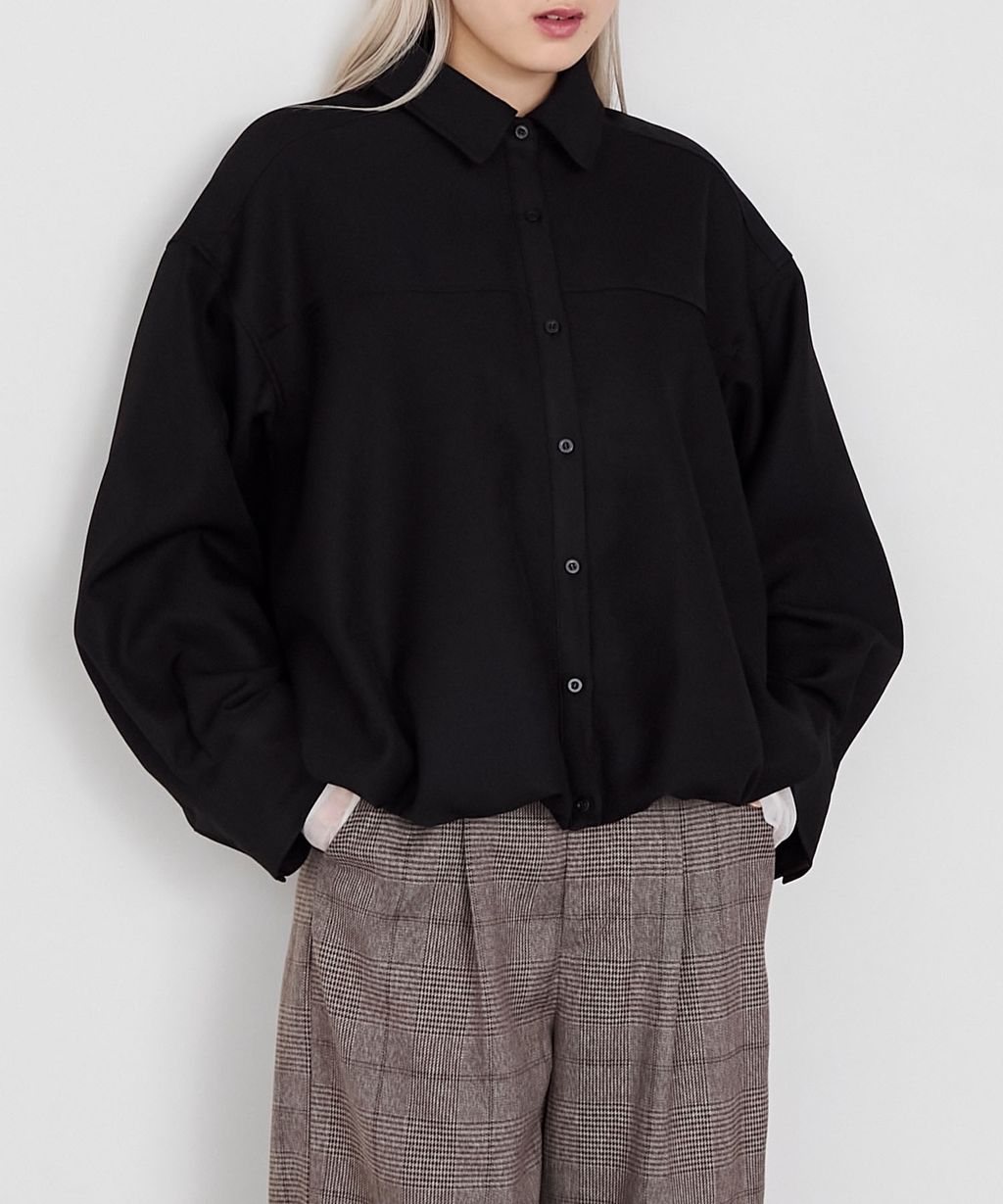 forksy. 立體澎裙下擺短版襯衫外套_57