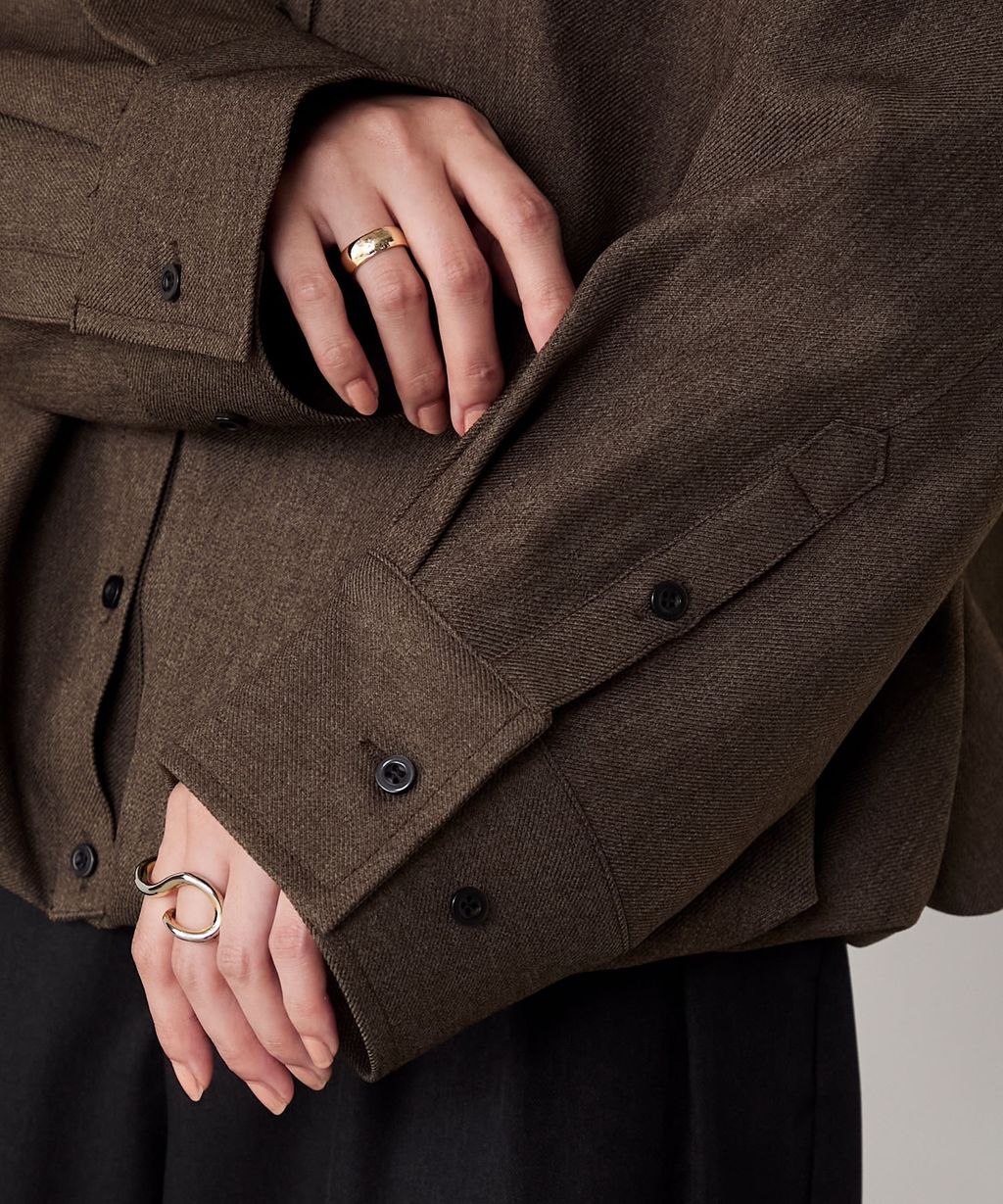 forksy. 立體澎裙下擺短版襯衫外套_25