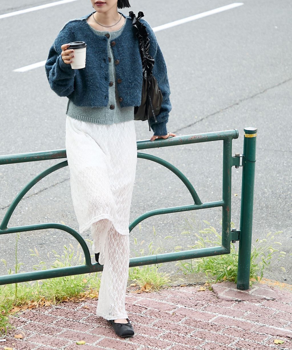 forksy. 假兩件短版落肩針織開襟外套_89