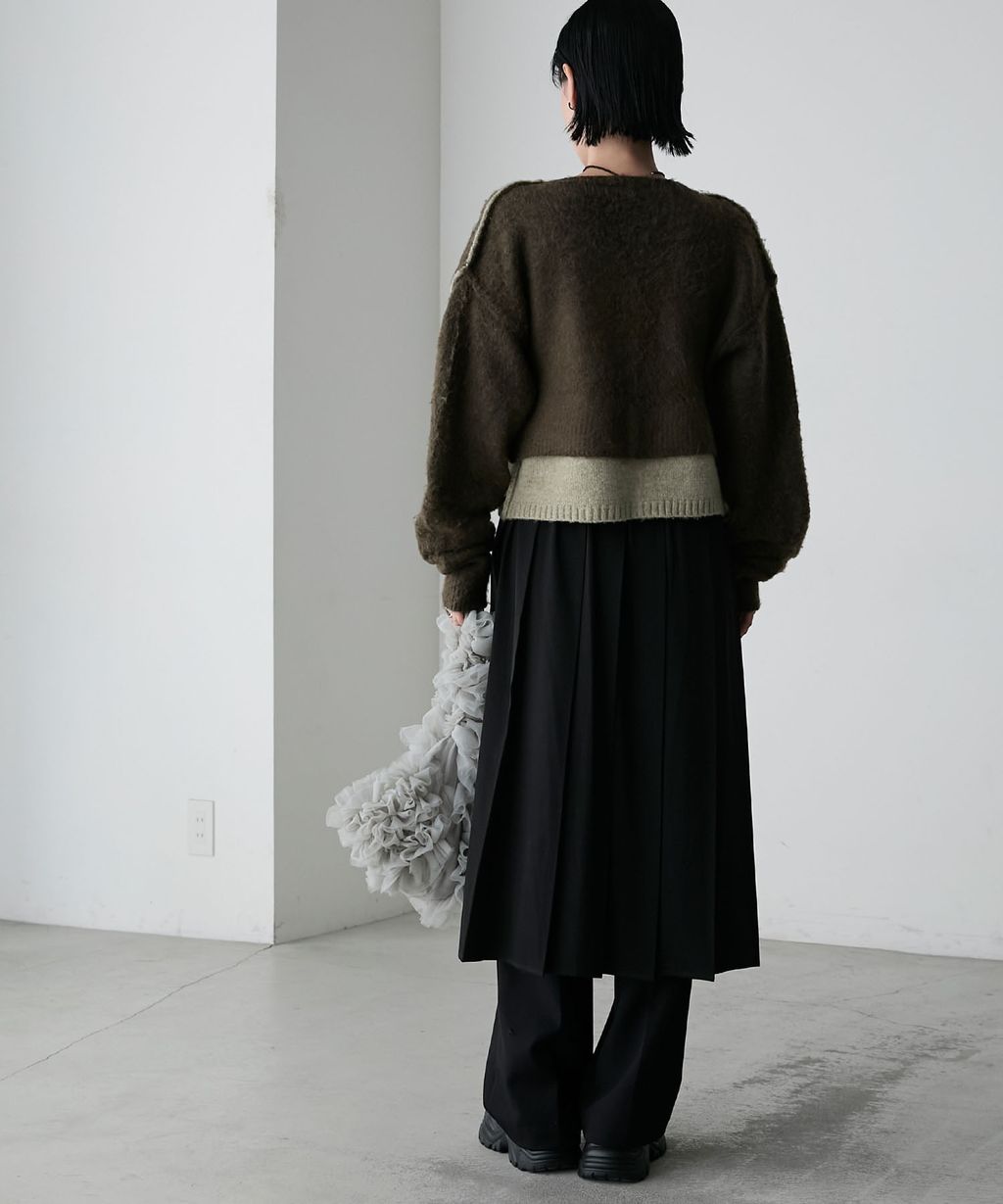 forksy. 假兩件短版落肩針織開襟外套_75