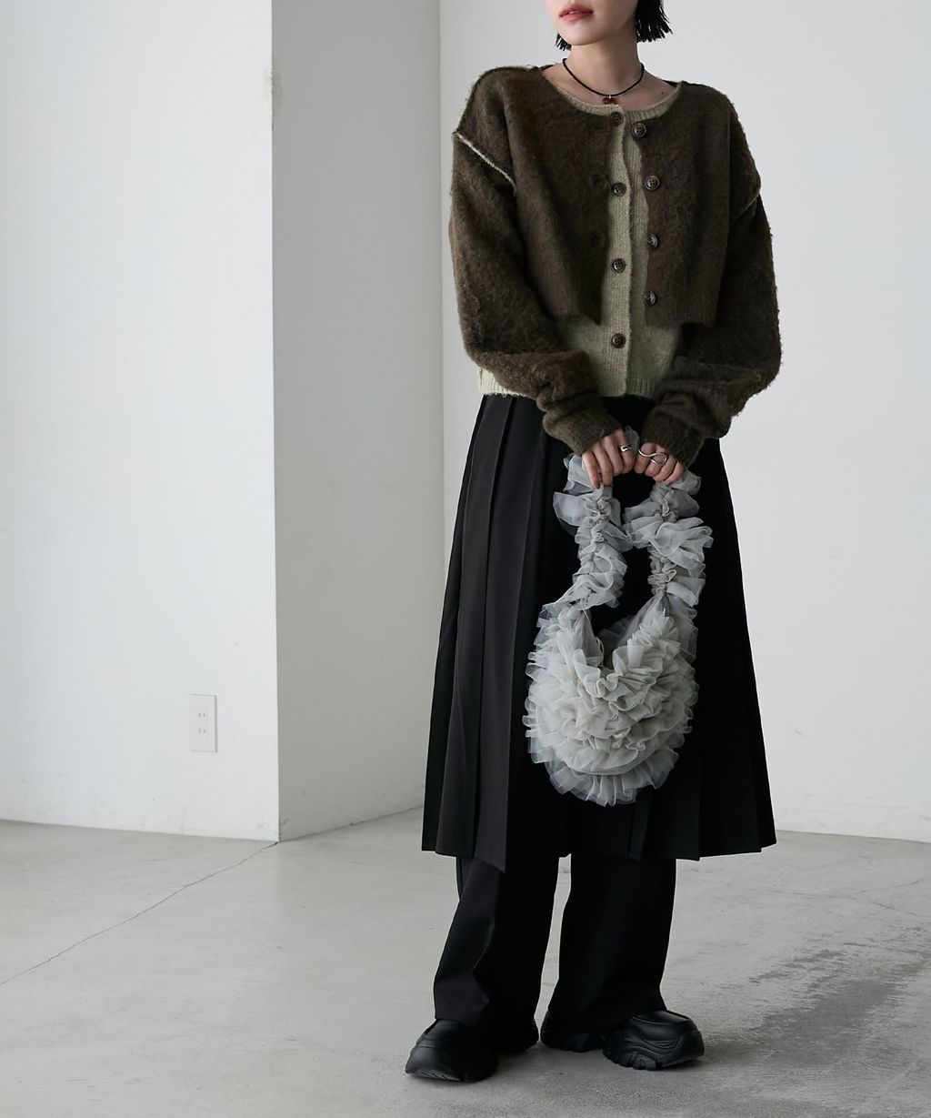 forksy. 假兩件短版落肩針織開襟外套_73