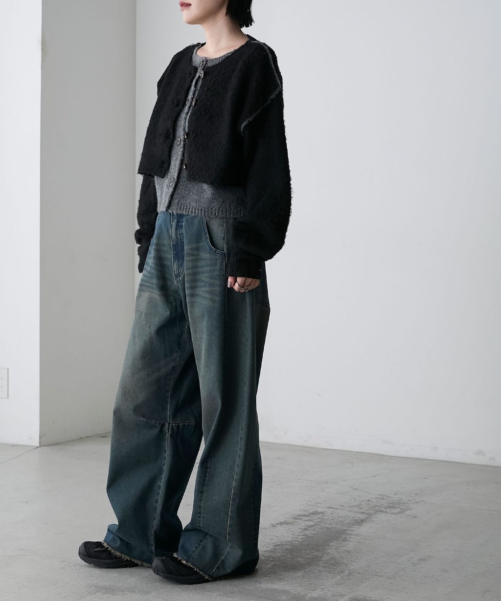 forksy. 假兩件短版落肩針織開襟外套_54