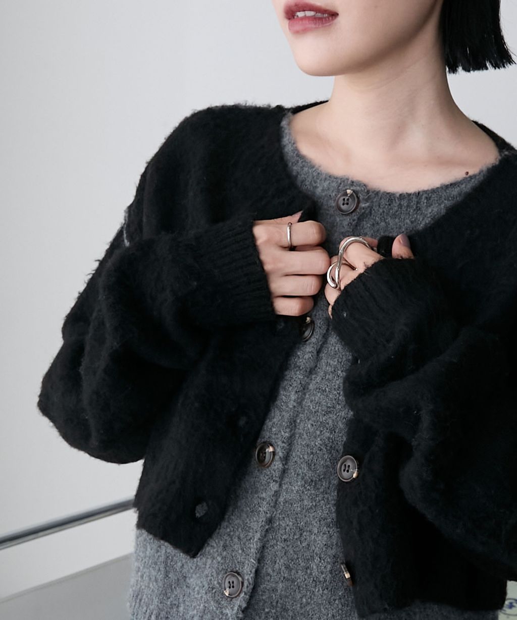 forksy. 假兩件短版落肩針織開襟外套_51