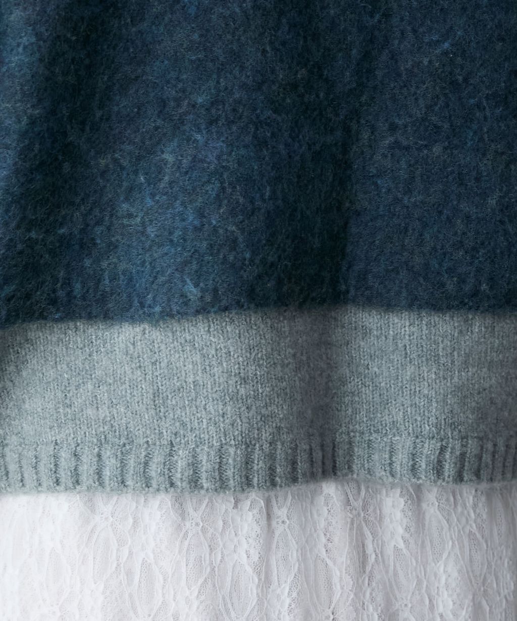 forksy. 假兩件短版落肩針織開襟外套_12