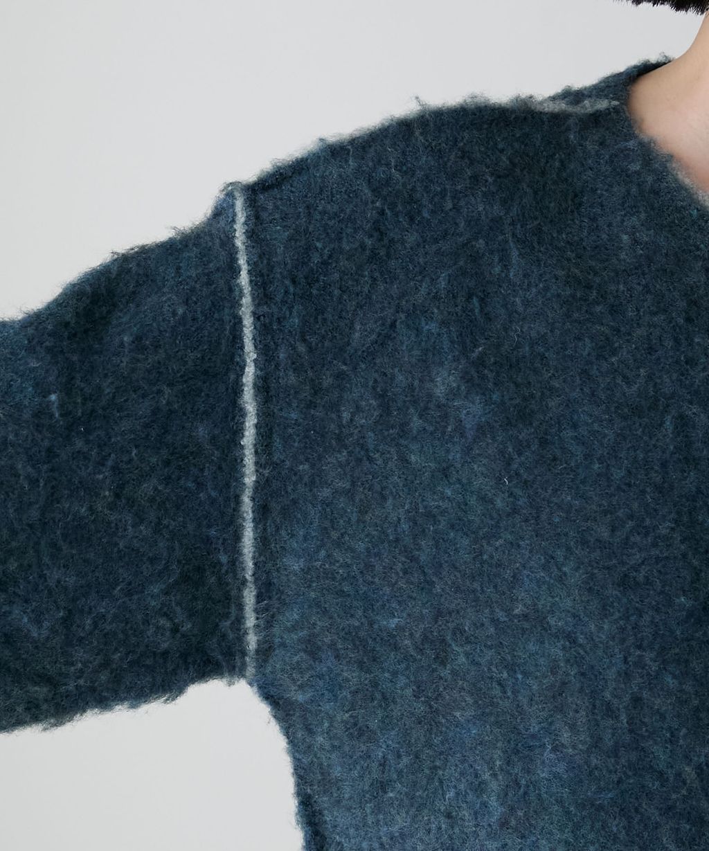 forksy. 假兩件短版落肩針織開襟外套_107