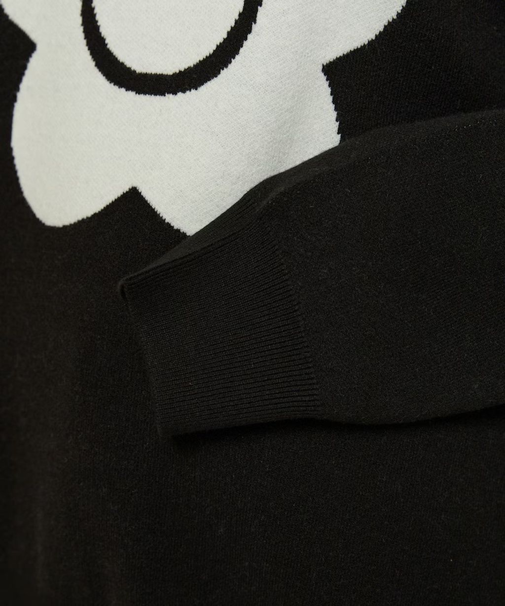 MARY QUANT 花朵logo袖線運動風針織大學T_56