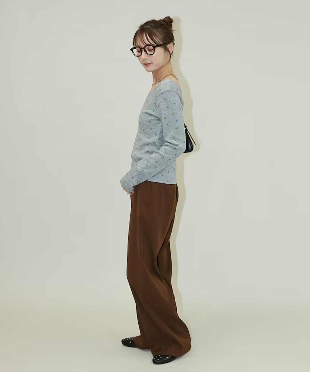 MARY QUANT 單點小雛菊刺繡2WAY前後兩穿針拔羅紋面料_77