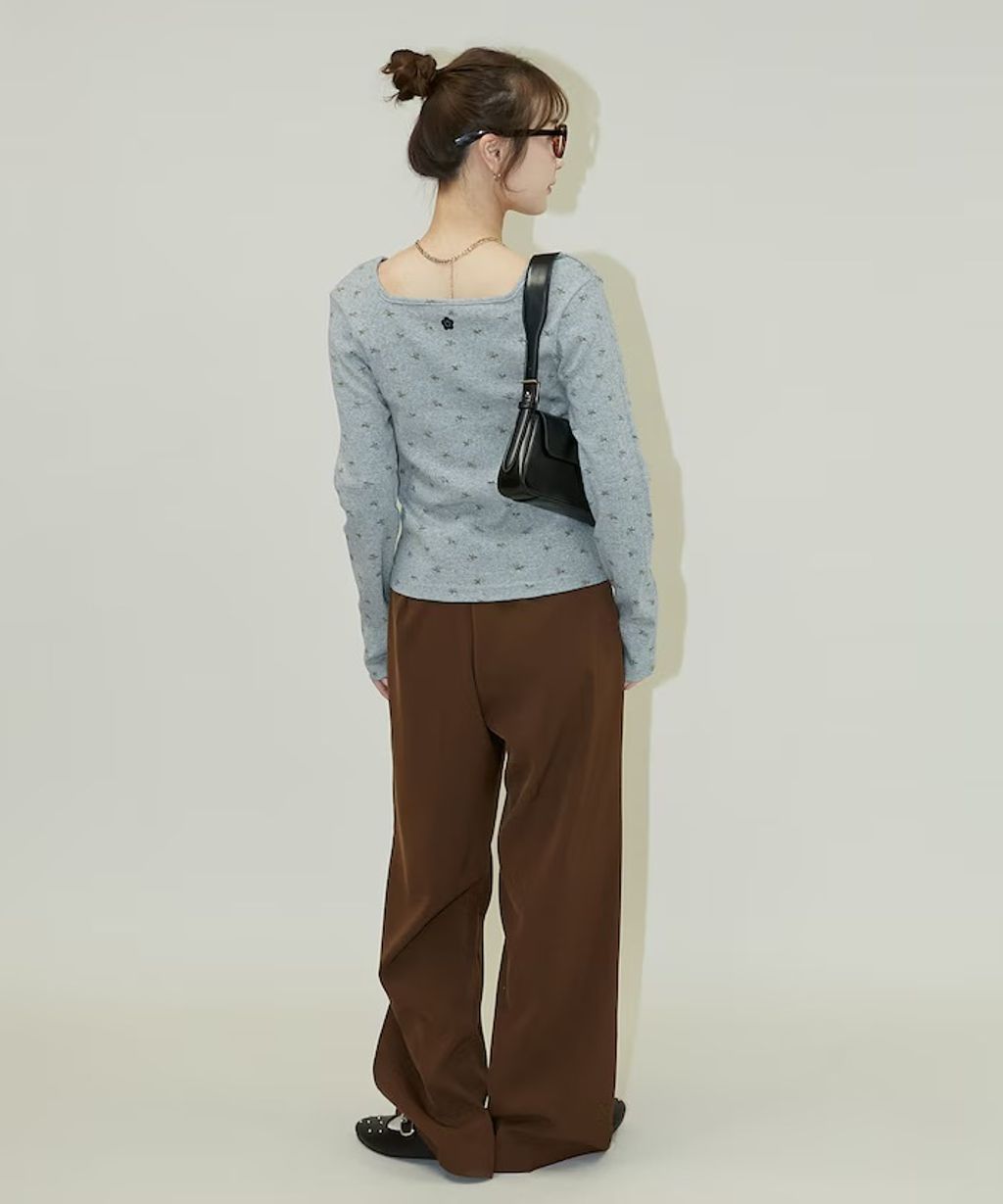 MARY QUANT 單點小雛菊刺繡2WAY前後兩穿針拔羅紋面料_79