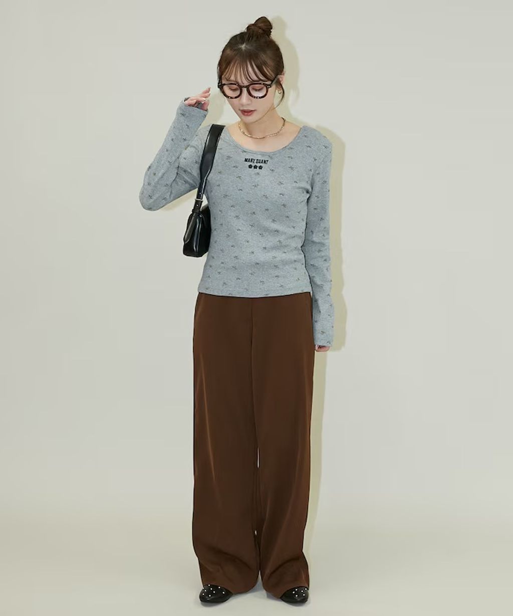 MARY QUANT 單點小雛菊刺繡2WAY前後兩穿針拔羅紋面料_76