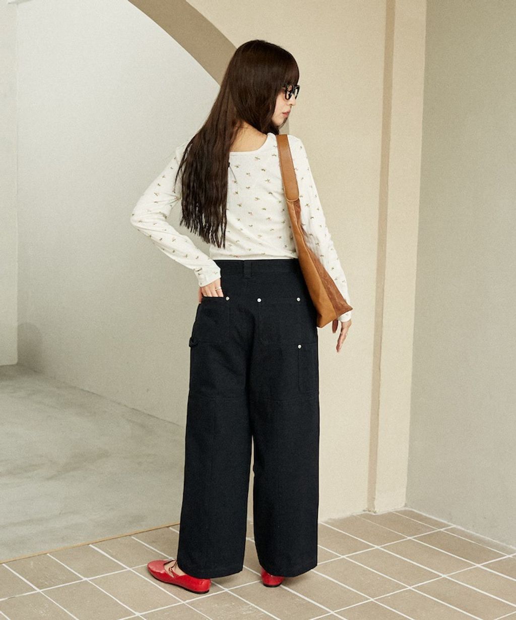 MARY QUANT 單點小雛菊刺繡2WAY前後兩穿針拔羅紋面料_83