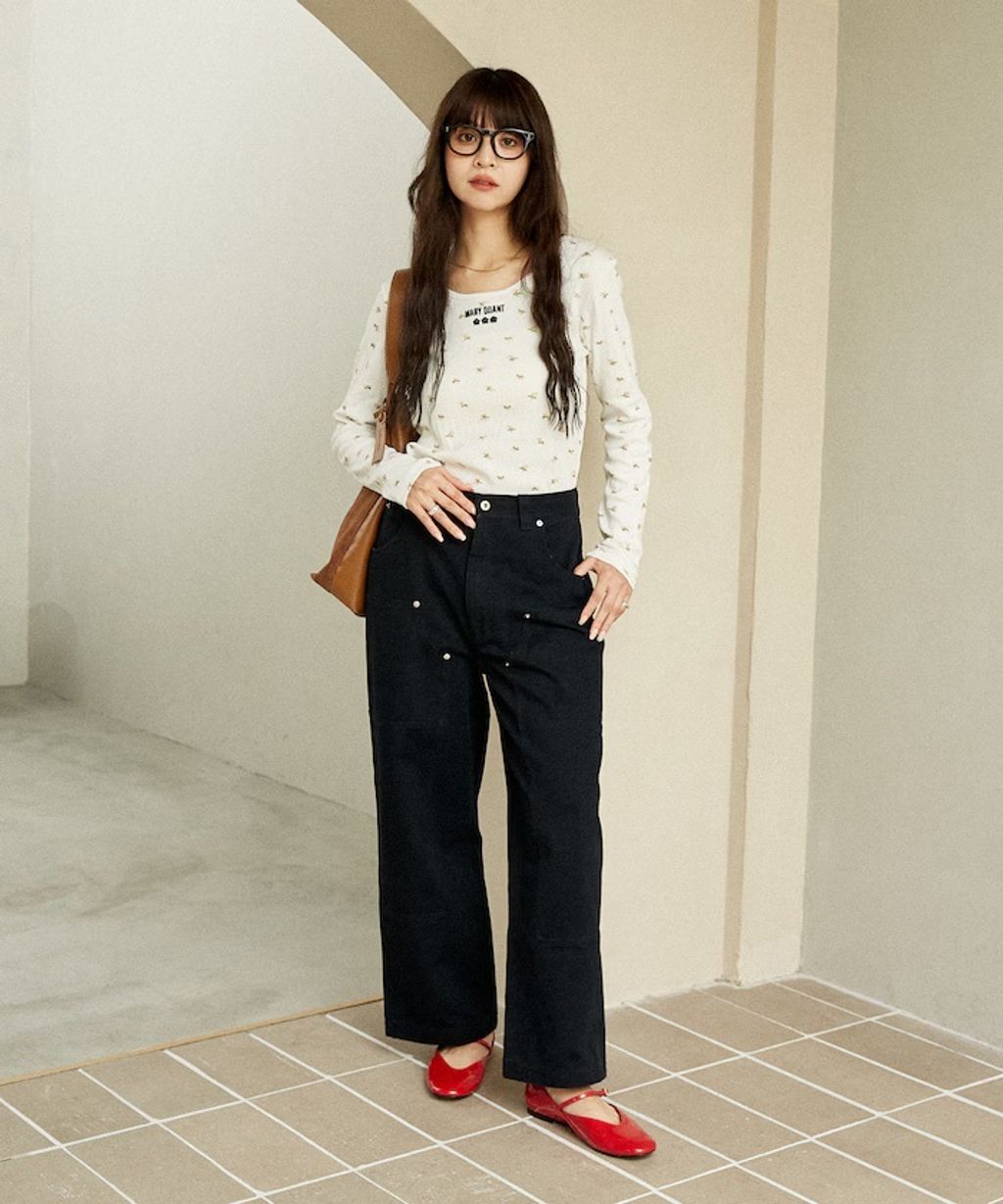 MARY QUANT 單點小雛菊刺繡2WAY前後兩穿針拔羅紋面料_82