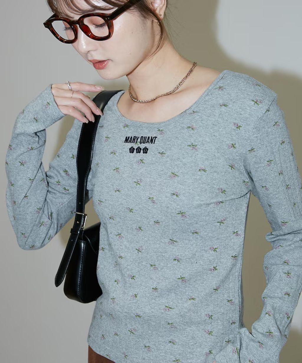 MARY QUANT 單點小雛菊刺繡2WAY前後兩穿針拔羅紋面料_73