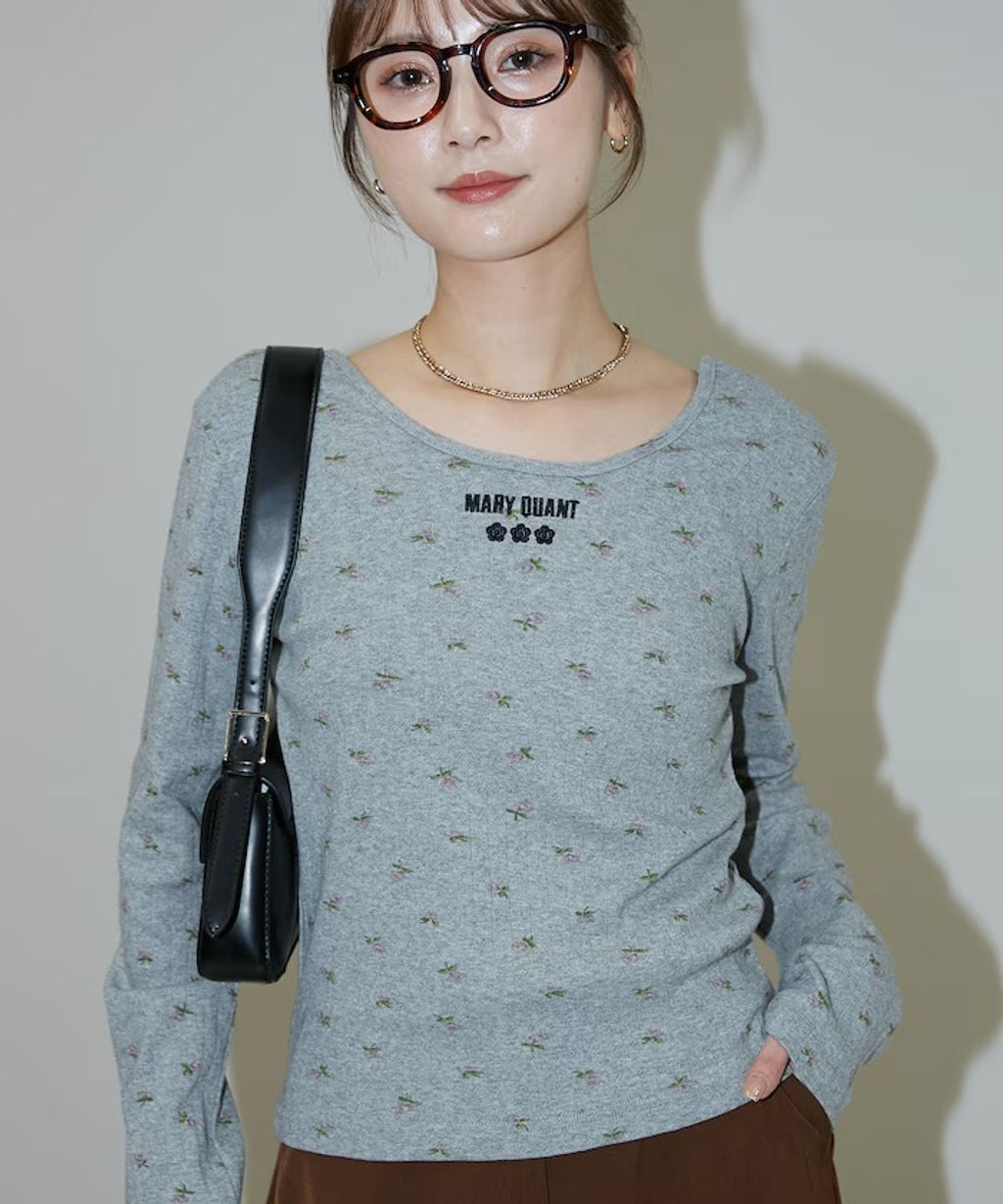 MARY QUANT 單點小雛菊刺繡2WAY前後兩穿針拔羅紋面料_75