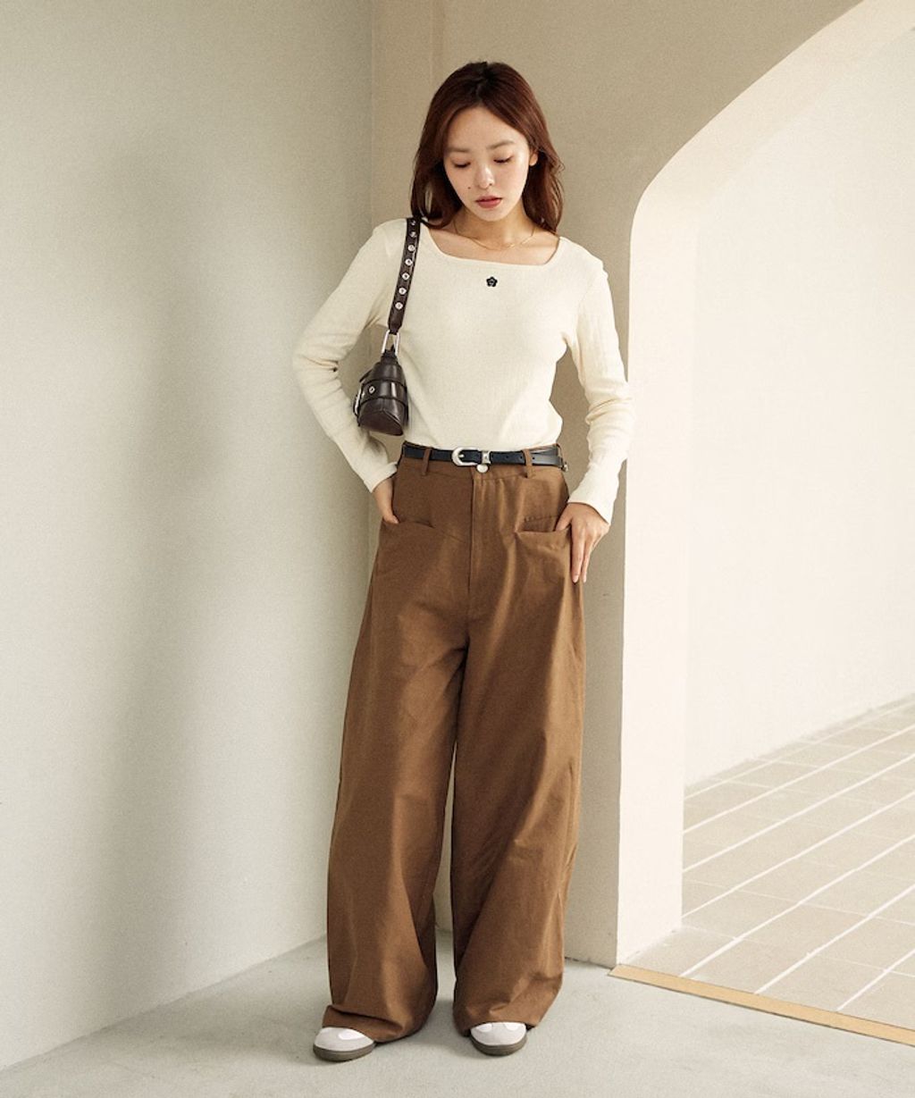 MARY QUANT 單點小雛菊刺繡2WAY前後兩穿針拔羅紋面料_59