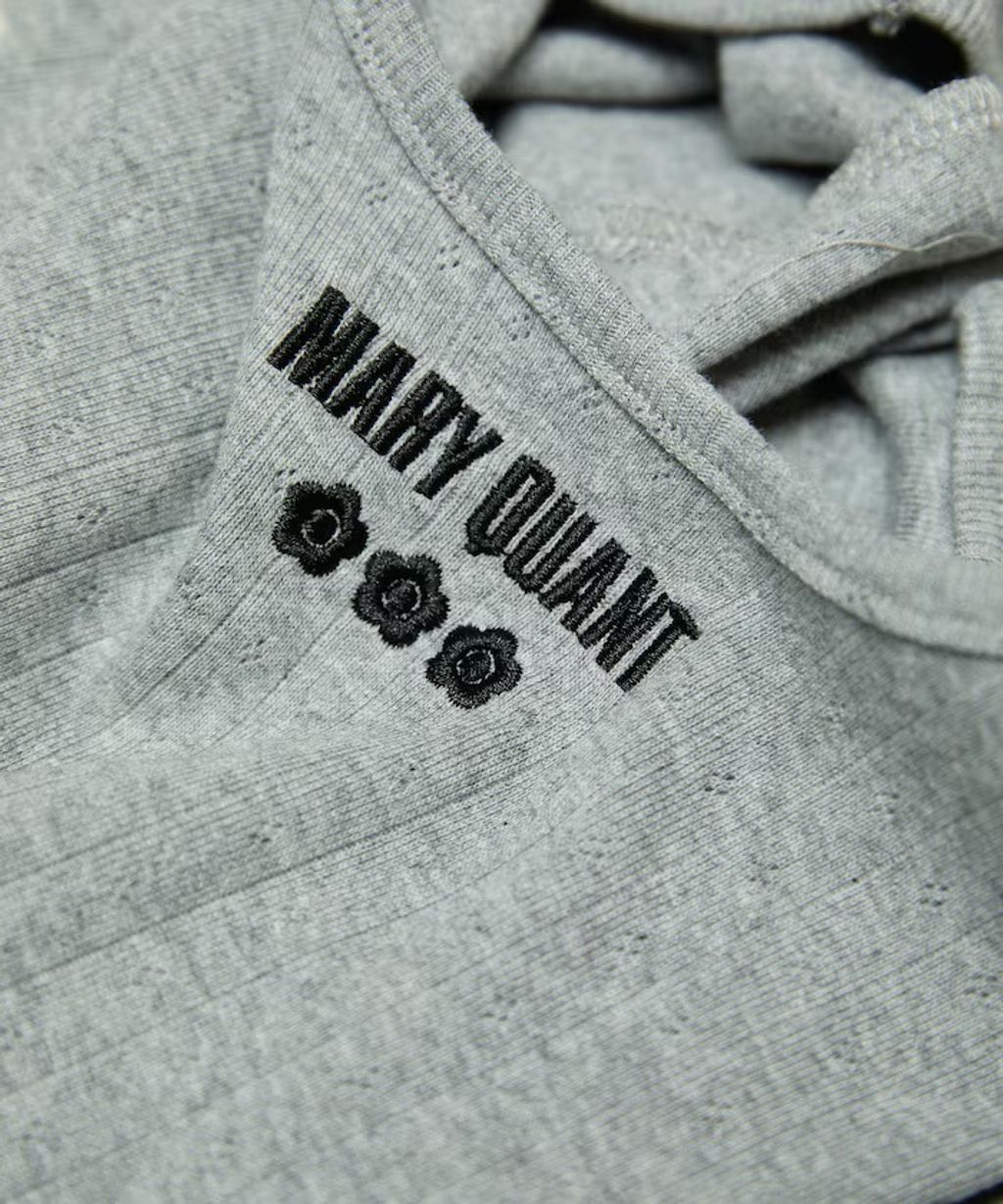 MARY QUANT 單點小雛菊刺繡2WAY前後兩穿針拔羅紋面料_53